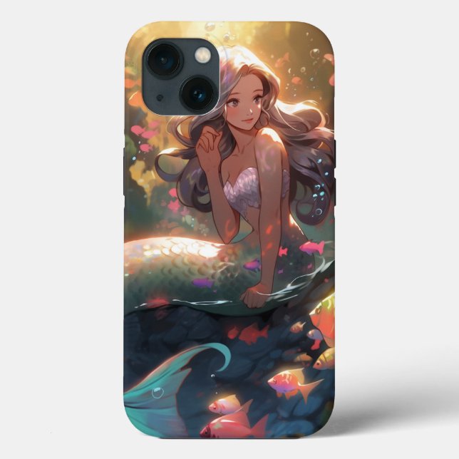 Anime Mermaid Girl Fantasy Art Case-Mate iPhone Case (Back)