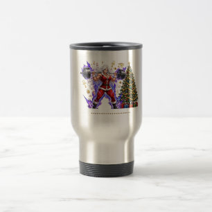 Anime Muscle Mommy Christmas - Gym Gainsmas Art Travel Mug