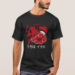 Anime Ninja Crow Silhouette Graphic T-Shirt