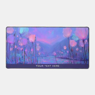 Anime Ocean Kawaii Fantasy Night Sky Floral Glow Desk Mat