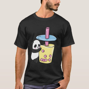 Anime Panda Is Drinking Boba Bubble Tea L Kawaii T-Shirt