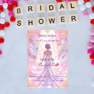 Anime Pastel Fantasy Bridal Shower Invitation