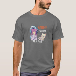 Anime Paused Talk Fast Vaporwave Anime For Teen Gi T-Shirt