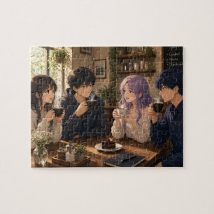 Anime people having coffee  jigsaw puzzle