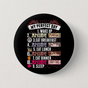 Anime Perfect Day Otaku Girl Japanese Manga 2 Inch Round Button