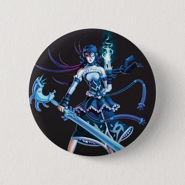 Anime Pirate Girl 2 Inch Round Button (Front)