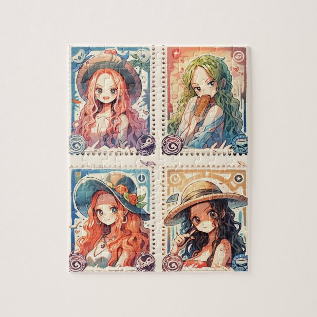 Anime Postage Stamp Puzzle (Vertical)