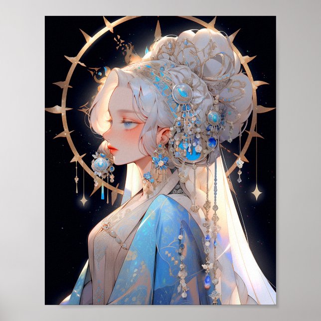 Anime Princess Fantasy Art Poster (Front)
