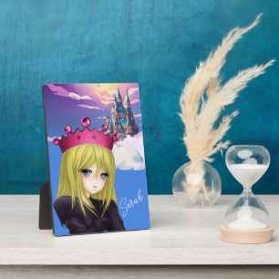 Anime Princess with Floating Castle Plaque