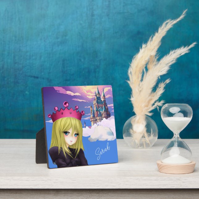 Anime Princesse avec Plaque de Château Flottante (Insitu)