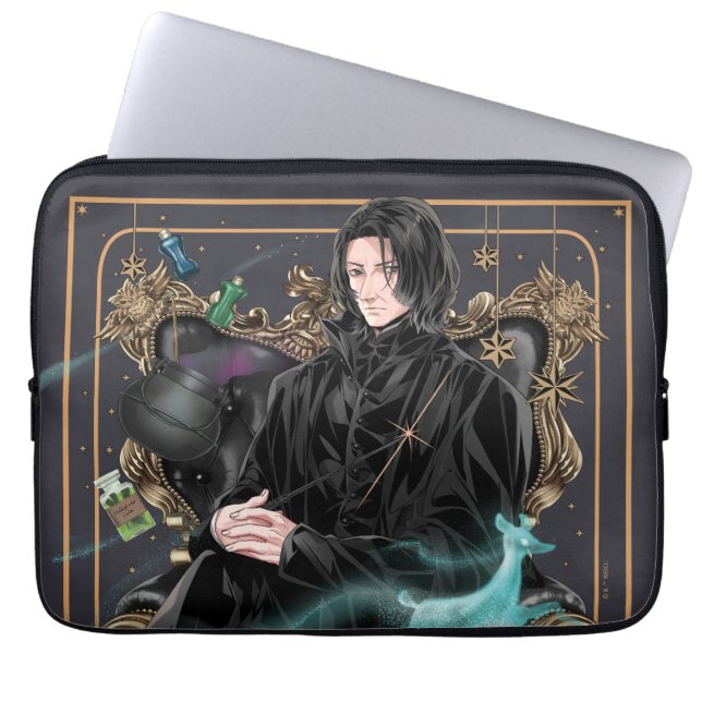 Anime Professor Severus Snape Seated Laptop Sleeve (Front)