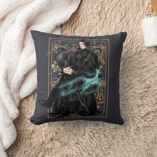 Anime Professor Severus Snape Seated Throw Pillow (Blanket)