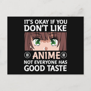 Anime Quote Design Anime Good Taste Postcard