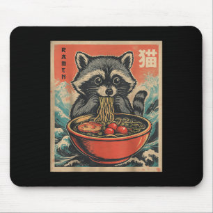 Anime Raccoon Ramen Japanese Funny Kawaii Gift Men Mouse Pad