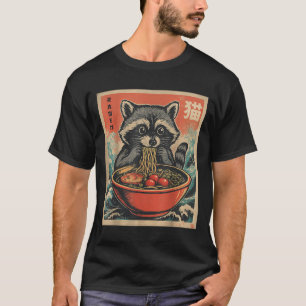 Anime Raccoon Ramen Japanese Funny Kawaii Gift Men T-Shirt