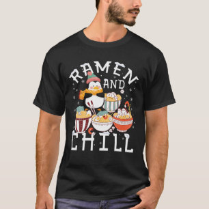 Anime Ramen And Chill Retro Japanese Noodles Aesth T-Shirt