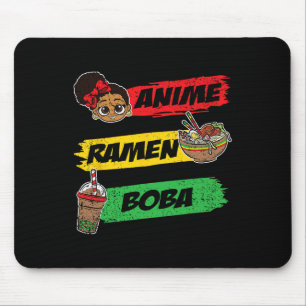 Anime Ramen Boby Black History Month Men Girl Wome Mouse Pad