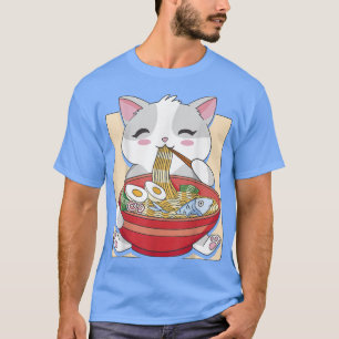 Anime Ramen Cat Otaku Aesthetic  T-Shirt