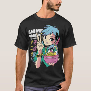 Anime Ramen & Sketching l Cute Anime Girl Japanese T-Shirt
