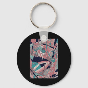Anime Retro 90s Lofi Girl Aesthetic Japanese Otaku Keychain