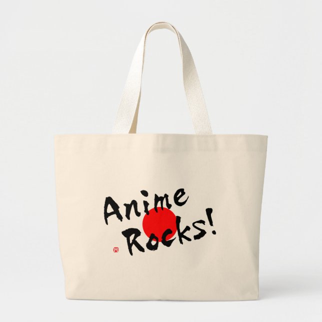 Anime Rocks! Large Tote Bag (Front)