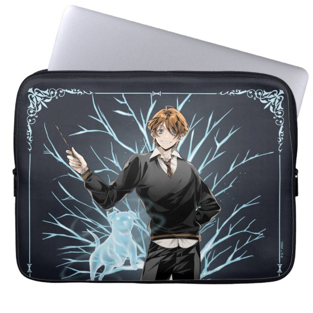 Anime Ron Weasley's Jack Russell Terrier Patronus Laptop Sleeve (Front)