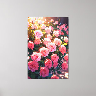 Anime roses Stretched Canvas Print