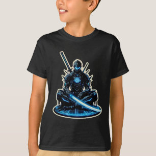 Anime Samurai Gamer Warrior Sci-fi Cyber Punk Futu T-Shirt