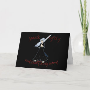 Anime Samurai Joke Greeting Card