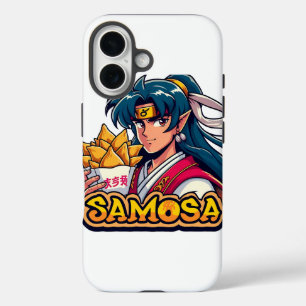 Anime Samurai Samosa Lover Art iPhone 16 Case