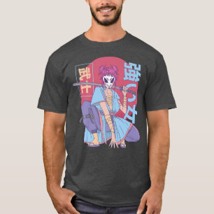 Anime samurai warrior Japanese Girl  T-Shirt