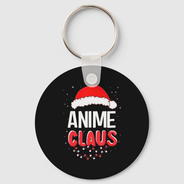 Anime Santa Claus Christmas Matching Costume  Keychain (Front)