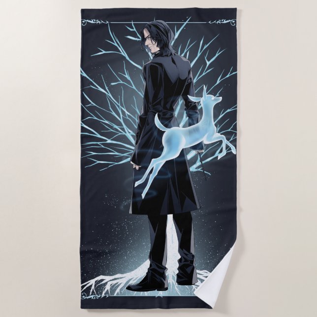 Anime Severus Snape's Doe Patronus Beach Towel (Front)