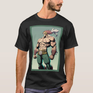 Anime Shirtless Red Haired Warrior T-Shirt