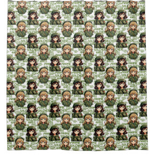 Anime Soldier Girls Pattern Design 