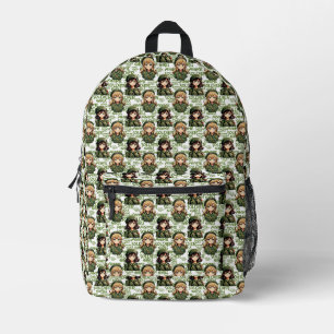 Anime Soldier Girls Pattern Design Printed Backpack