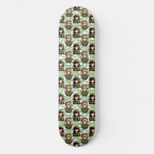 Anime Soldier Girls Pattern Design  Skateboard