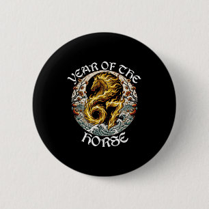 Anime Srit Fire Horse 2026-7 Mythic Zodiac New Yea 2 Inch Round Button