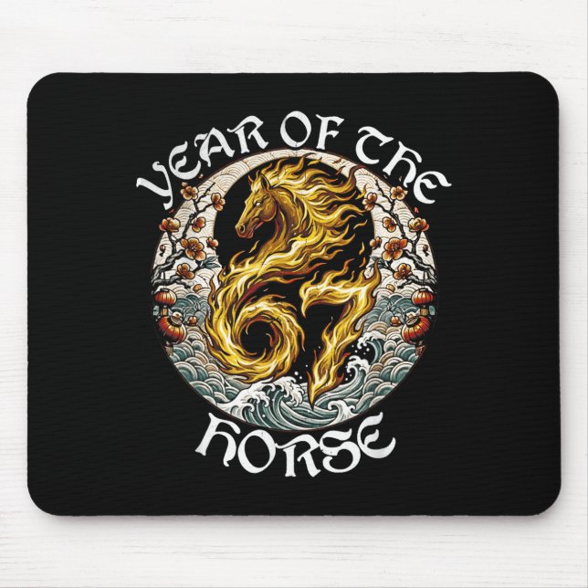 Anime Srit Fire Horse 2026-7 Mythic Zodiac New Yea Mouse Pad (Front)