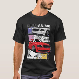 Anime Street Racing Car Illustration Art T-Shirt
