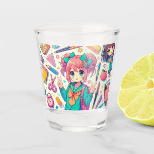 anime student shot glass