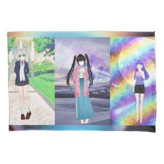 Anime Style Characters Pillow Case