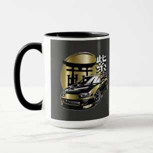 ANIME STYLE GOLDEN DRIFTING CAR MUG