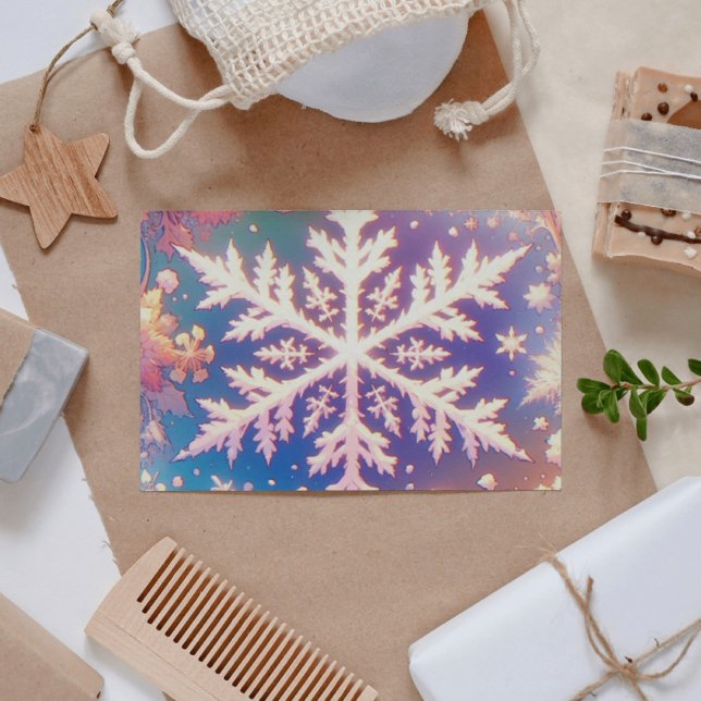 Anime Style Snowflake Art Elegant Winter Postcard (Creator Uploaded)