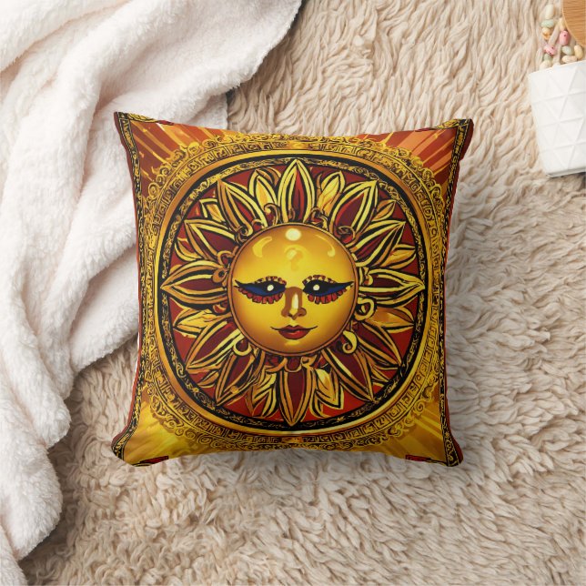"Anime Sun Card Pillow" Throw Pillow (Blanket)