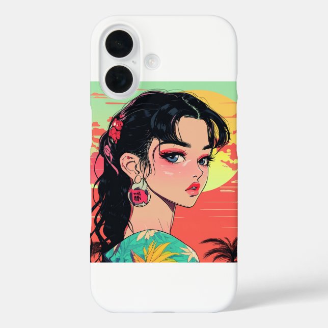 Anime Sunset Girl Case-Mate iPhone Case (Back)