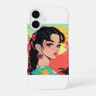 Anime Sunset Girl iPhone 16 Case