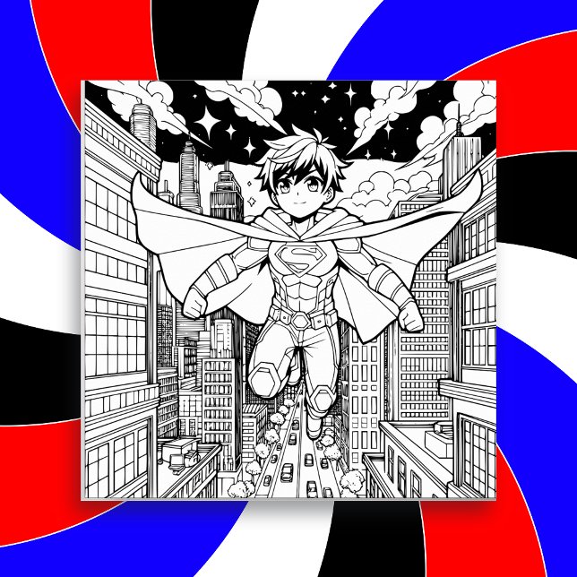 Anime Superhero Boy | Kid's Colouring   Save The Date (Creator Uploaded)