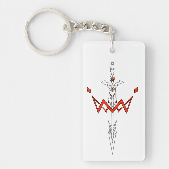 anime, swords, fantasy, aestetic keychain (Front)