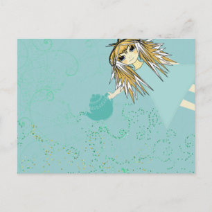 Anime Tea Party Invitation Postcard